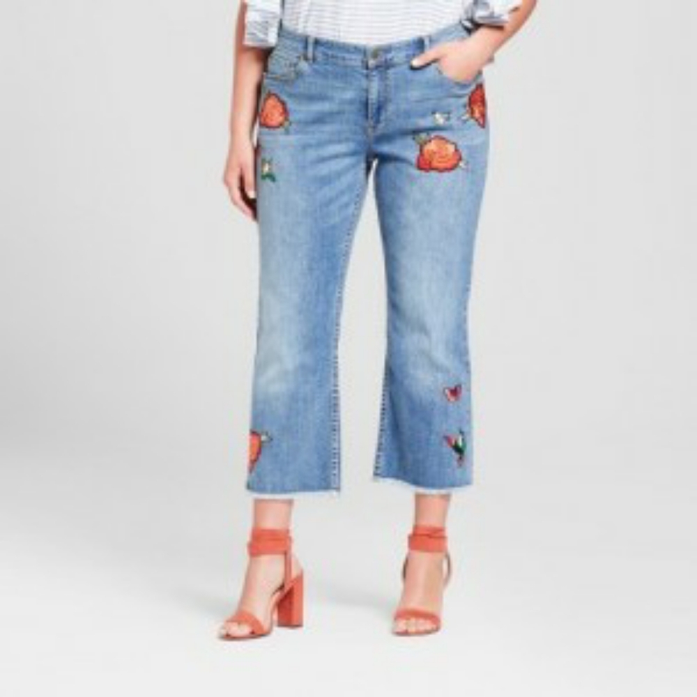 Who What Wear Embroidered Jeans Size 2